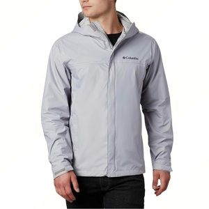 Columbia Omni-tech Windbreaker Jacket XL Lightweight Gray Full Zip